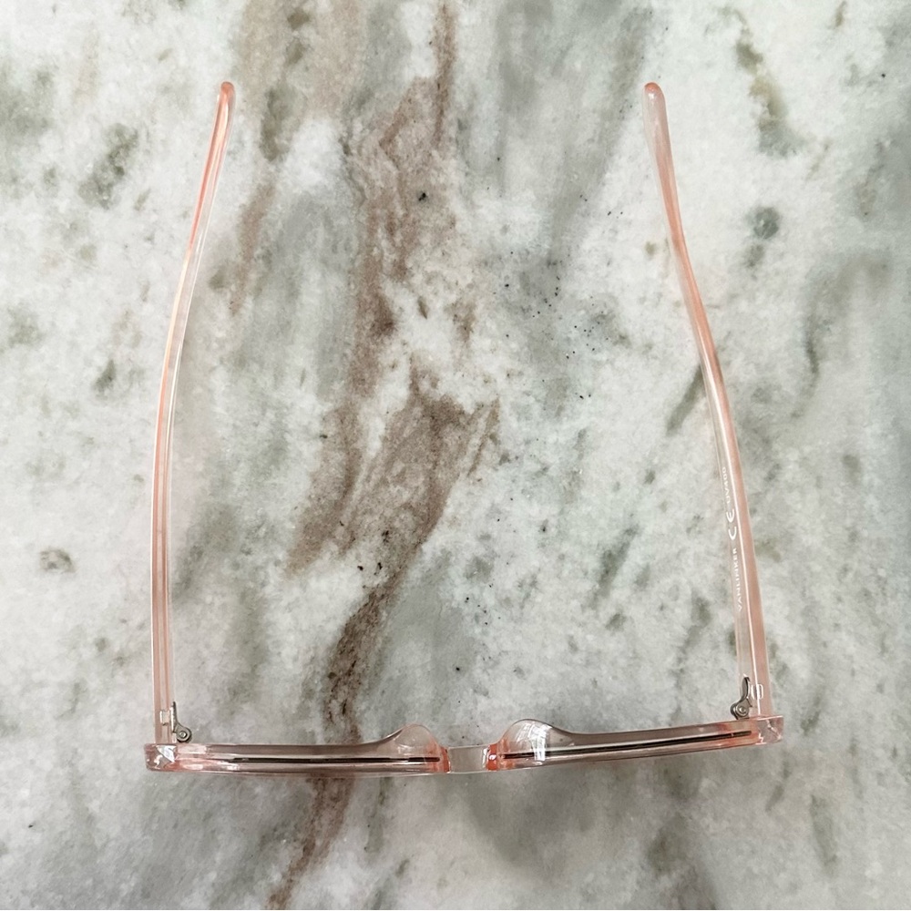 Pink Clear Oval Retro Style Sunglasses- Beach Vacation Vintage Inspired - Picture 11 of 16